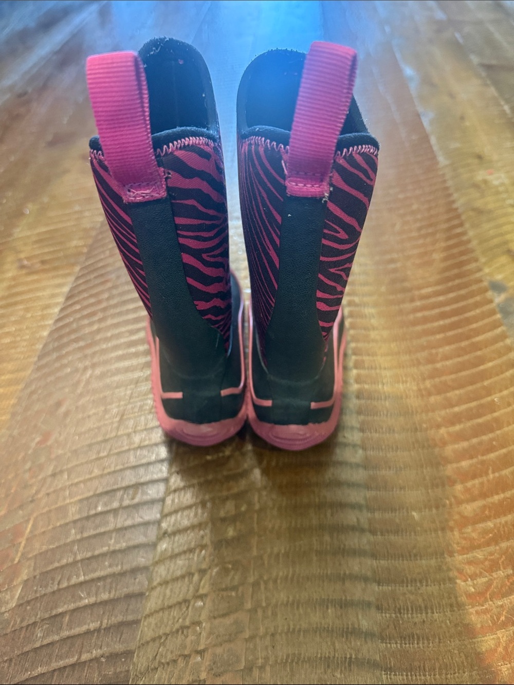 Muck Boots Kids Pink Zebra Waterproof Rain & Snow Boot - Picture 4 of 7